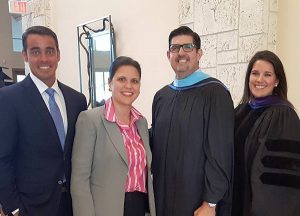 Happy Birthday 2015 to Doral College! Standing with Diaz, third from left, are State Rep. Erik Fresen, whose family owns Academica, Doral Councilwoman Ana Maria Rodriguez and State Senator Anitere Flores, president of Doral College from 2011 to 2015