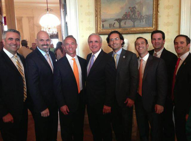 Mayor Carlos Gimenez hobknobs with friends in DC