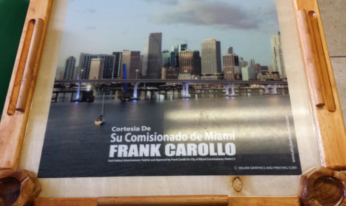 Domino table gifted to voters by Miami Commissioner in race