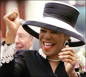 Frederica Wilson flew home Friday — with President Obama