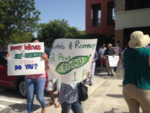 curbelo protest romney