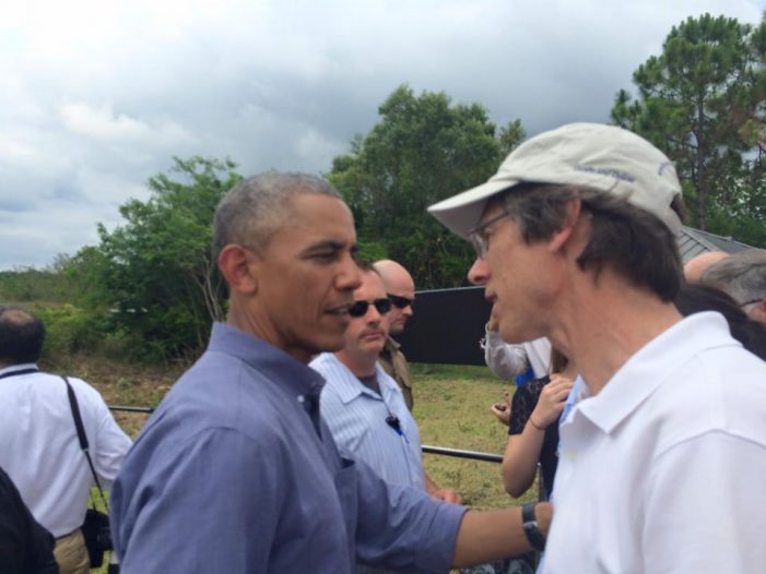 South Miami’s Phil Stoddard chats up Obama re Turkey Point