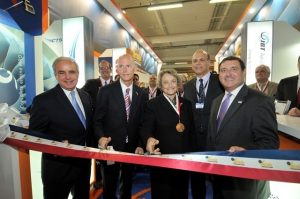 Having a flying good time: Carlos Gimenez at the 2013 Paris Air Show with Gov. Rick Scott