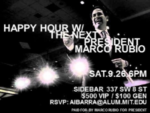 Marco Rubio happy hour