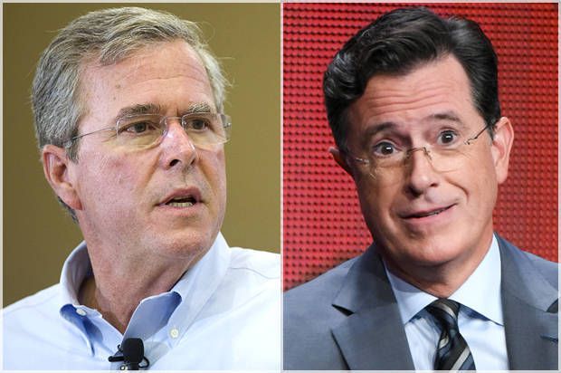Jeb Bush funnier with Stephen Colbert than with Fallon