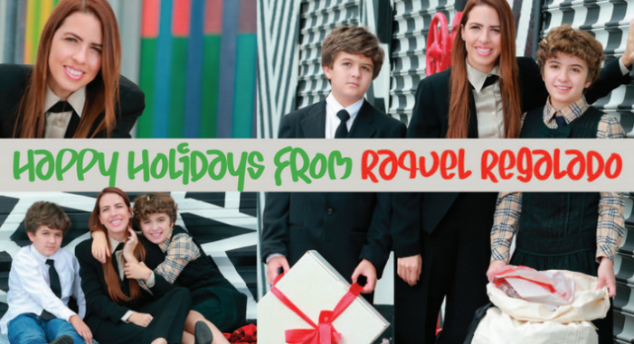 Raquel Regalado’s drops 1st mailer — a family holiday hello
