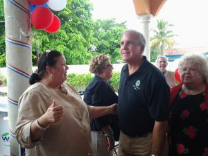 The mayor and Dotty Vazquez in 2012. She now works in his office