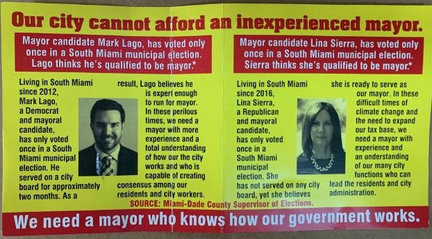 South Miami mayoral race gets ugly with ethnically-tainted hit piece
