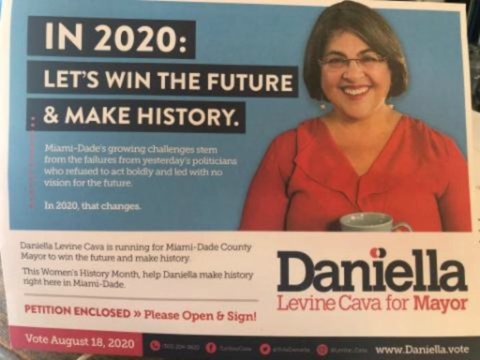 Daniella Levine Cava’s first Miami-Dade mayoral 2020 mailer hit last week