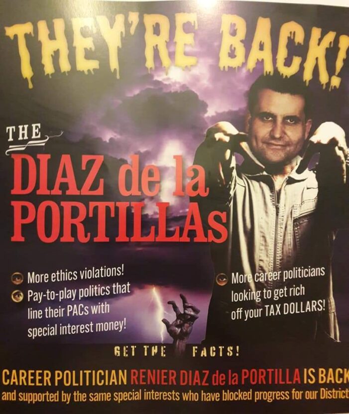 Renier Diaz de la Portilla & brothers get hit with negative mystery attack mailer