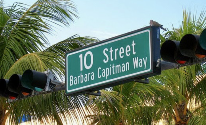 Miami Beach has lots of streets named for men; only one named for a woman
