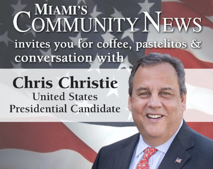 Community News lands breakfast event with POTUS wannabe Chris Christie