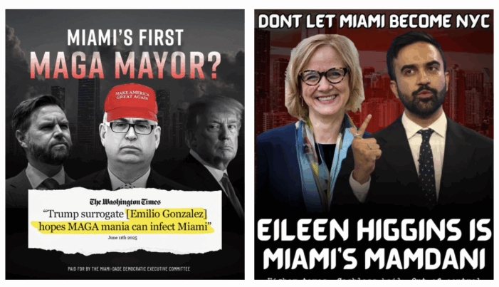 Partisan divide is strong in Miami mayoral race, Gonzalez vs Higgins