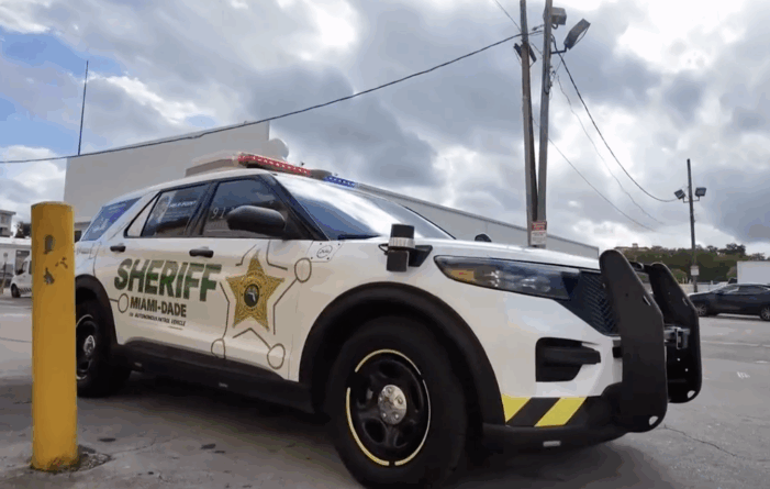 Miami-Dade Sheriff Rosanna “Rosie” Cordero-Stutz touts new RoboCop car