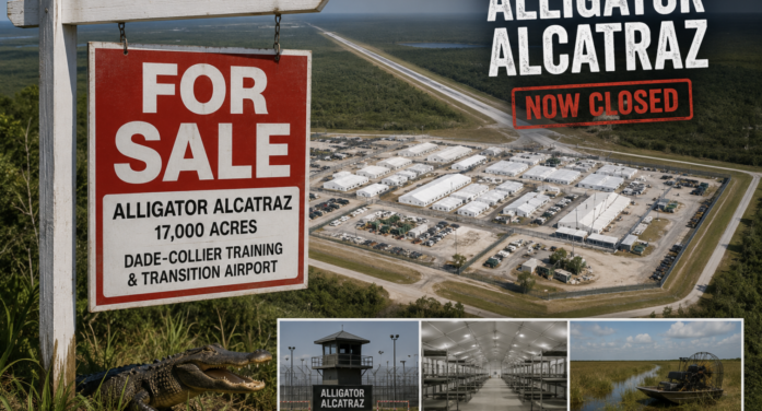 FOR SALE: One slightly used Alligator Alcatraz; serious conservationists only